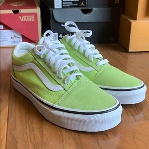 lime green vans old skool